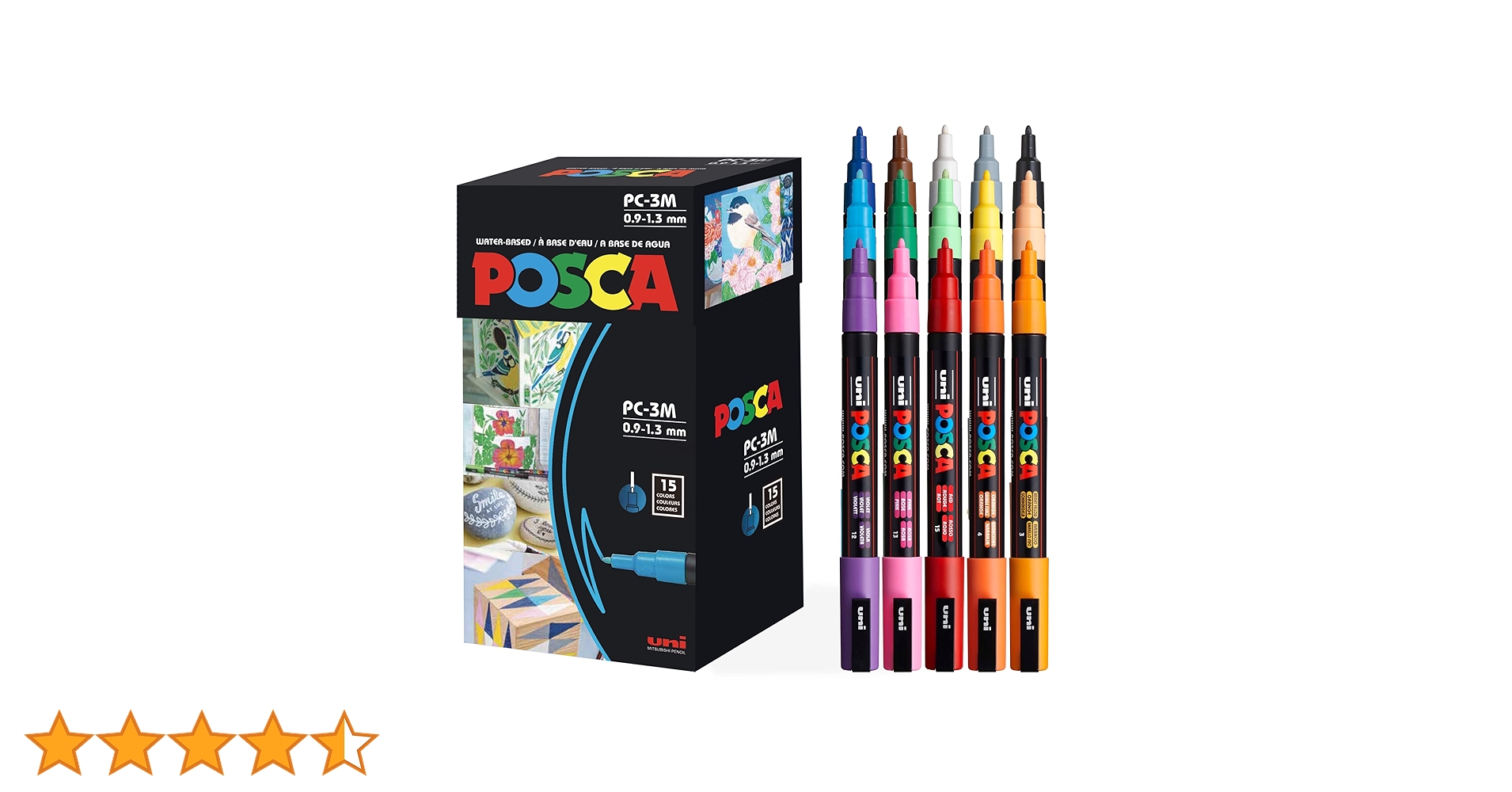 Amazon.co.jp: posca 三菱鉛筆 水性ペン ポスカ 細字 丸芯 15色